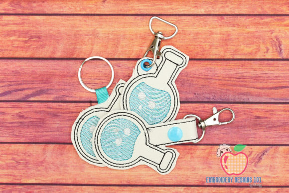 Chemist Beaker ITH Keyfob: A Smart Stitch for Science-Loving Buyers