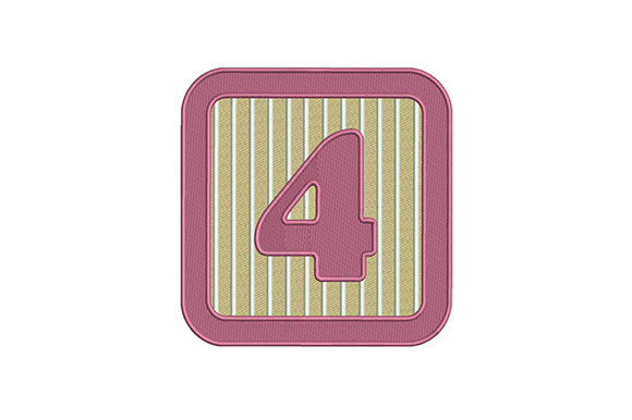 Number Four: A Versatile Embroidery Design for Personalized Gifts