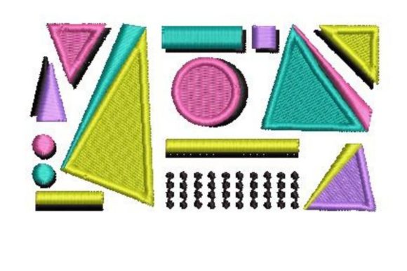Retro Geometric Shapes: A Fresh Embroidery Pick for Boutique Sweatshirts
